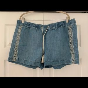 Drawstring Loft Jean Shorts
